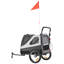 Chariot-poussette 2-en-1 pour chien, vélo et remorque, capacité de 100 lb avec coupleur universel et laisse interne