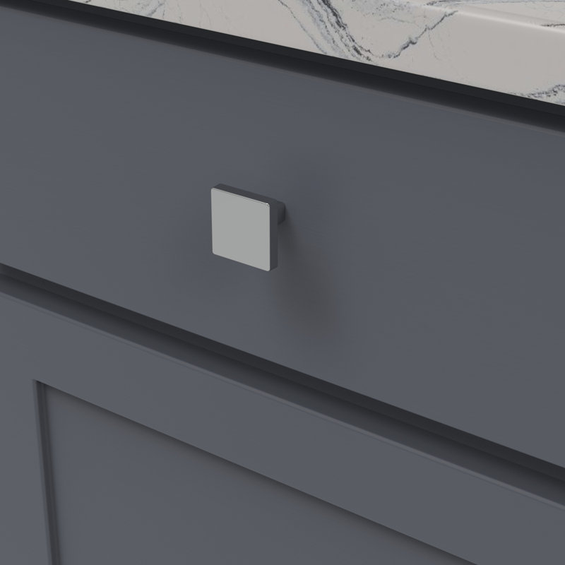 Emerge Square Knob, Chrome
