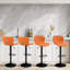 Swivel Upholstered Adjustable Height Counter Stool with Metal Frame-1919251586-1919251587