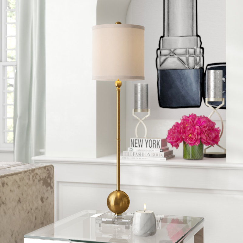 Kalvyn Metal Buffet Lamp, Silver