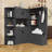 Hall Cabinet with Shelves and 4 Hooks-705003569