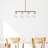 Elegant Adjustable Chandelier, Vintage Copper Finish, 27.6 x 5.9 x 16.9-34.3 inches | Metal Body, Glass Cap, 4 x E14 Max 40W Sockets | Modern Scandinavian Design for Glamorous Home Decor, IP20 Rated-460526298-403520402