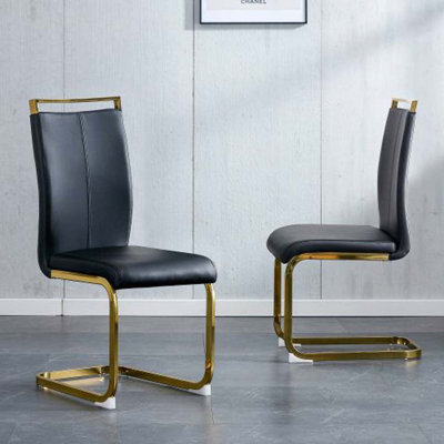 Chaises de salle à manger et de conférence en cuir 16,54 po Bamburgh