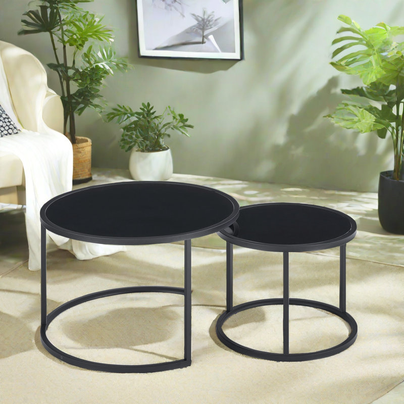 Creary Frame Coffee Table, Black, Black