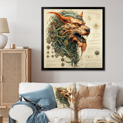 " Mythical Creature Diagrammatic Drawing "
