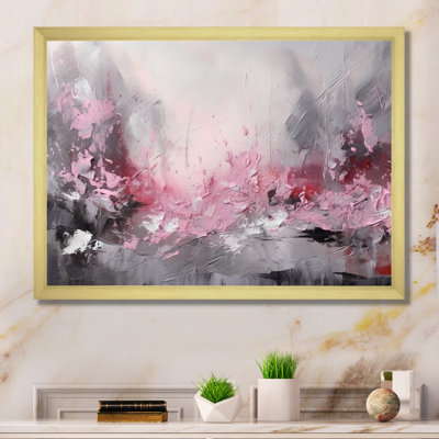 «Evolving Shapes In Pink Marble V», reproduction sur toile