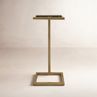 Deux 10" Genuine Marble End Table
