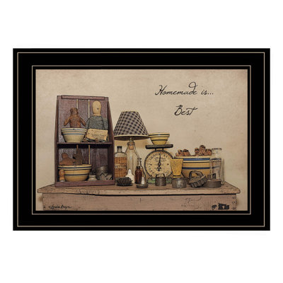 "Homemade is Best" By Susie Boyer, Ready to Hang Framed Print, Black Frame