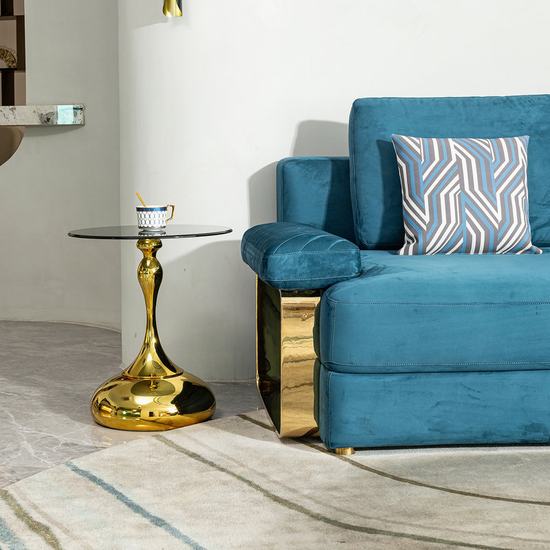 Living Room Small Coffee Table Bed Table Table side table, Gold