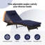 Ensemble de 2 longues chaises d'extérieur inclinables en osier avec coussins, inclinaison à 150 °, capacité de 600 lb, conception à vagues ergonomiques pour une détente accrue-1821319513