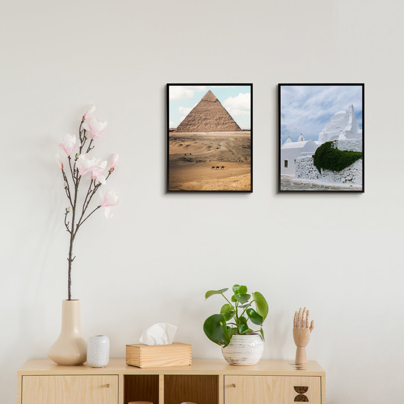 Cadre photo en métal avec passe-partout - Basics by Wayfair ™, Noir, 11 po x 14 po emmêlé à 8 po x 10 po