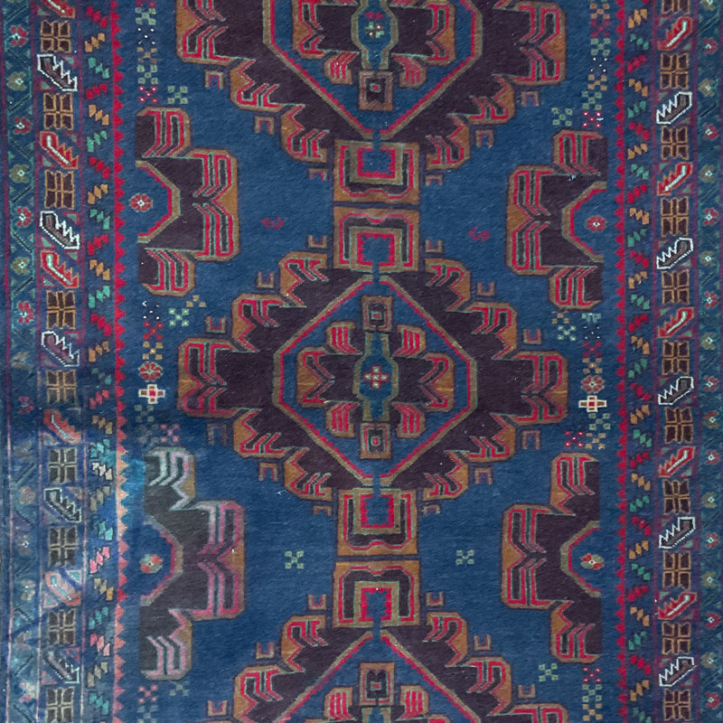  Handmade Balouchi Wool Rug