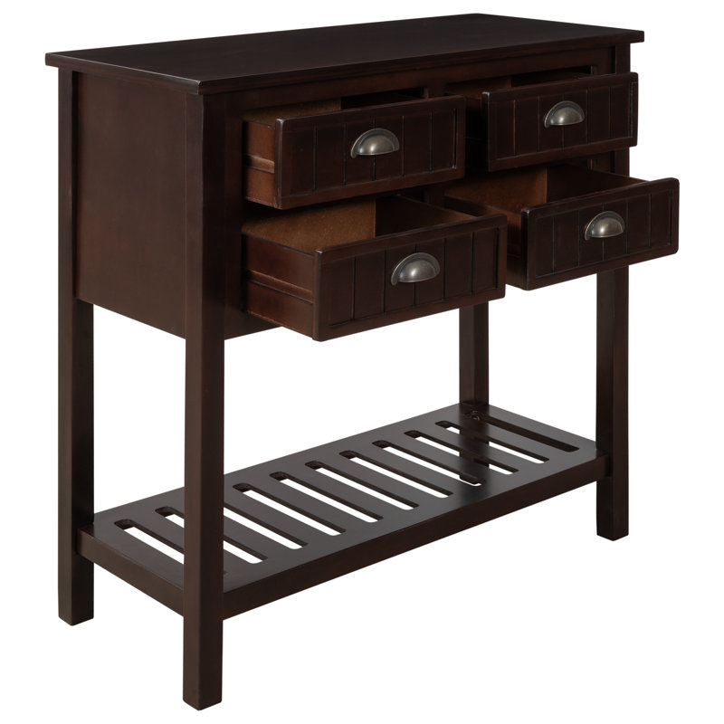 Aubriana 31.7'' Solid Wood Console Table, Espresso