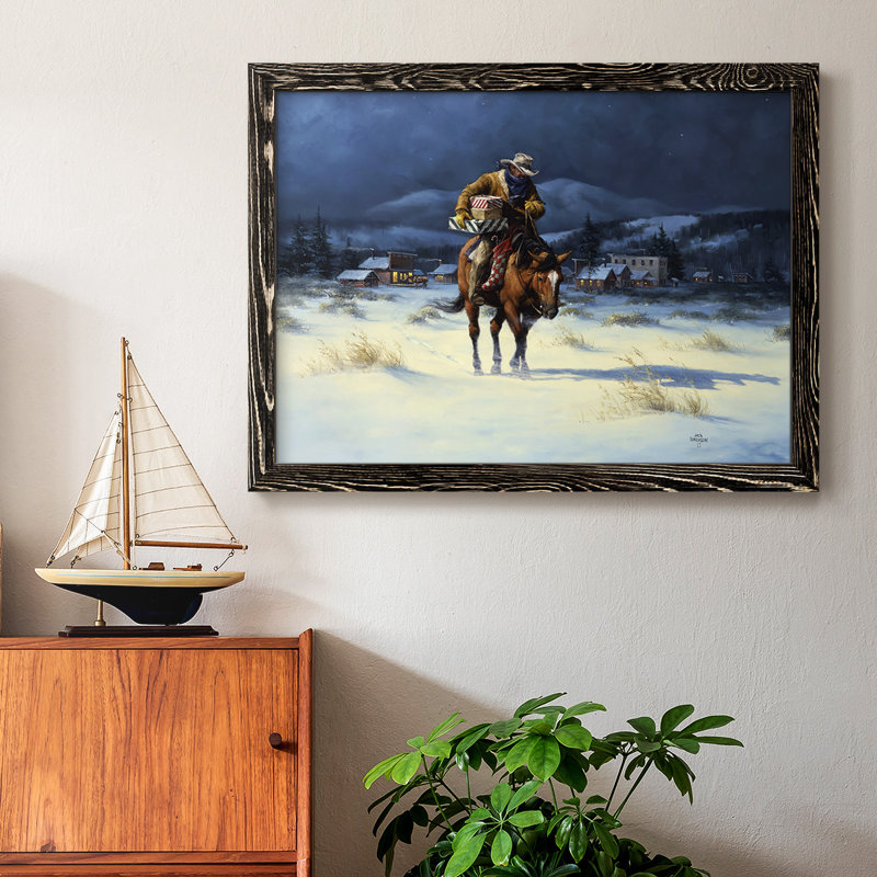 Bringing Christmas Home, peinture sur toile encadrée, Noir, H 18 po x l 26 po x P 1,5 po
