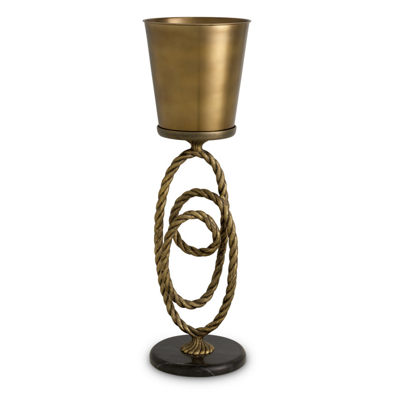 Wine Cooler Corwyn On Stand Antique Brass Finish