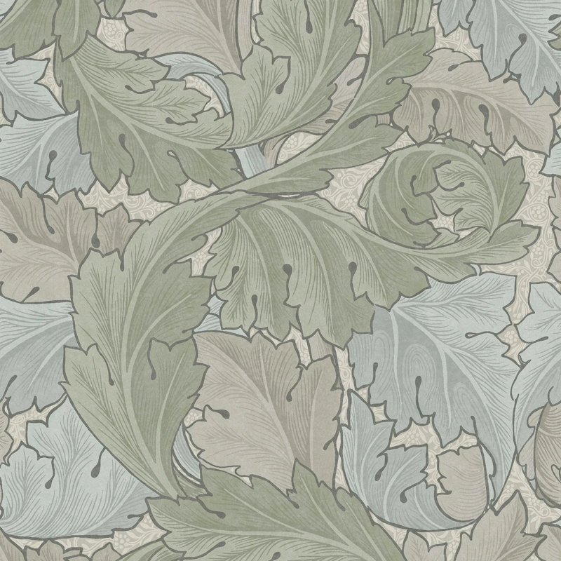 William Morris At Home Acanthus Floral Wallpaper, Cream