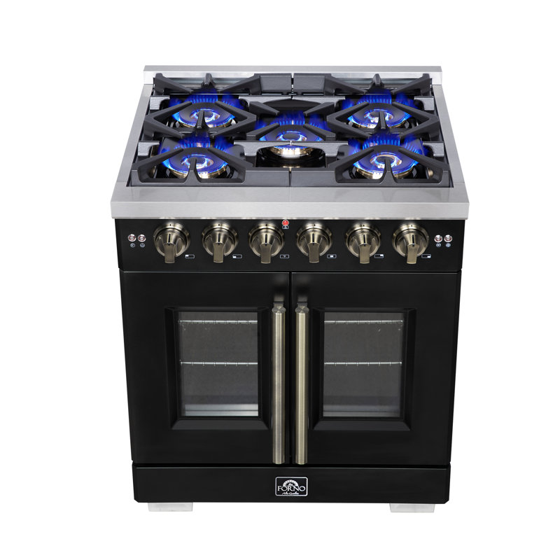 Cuisinière à gaz 30 portes Capriasca, Noir