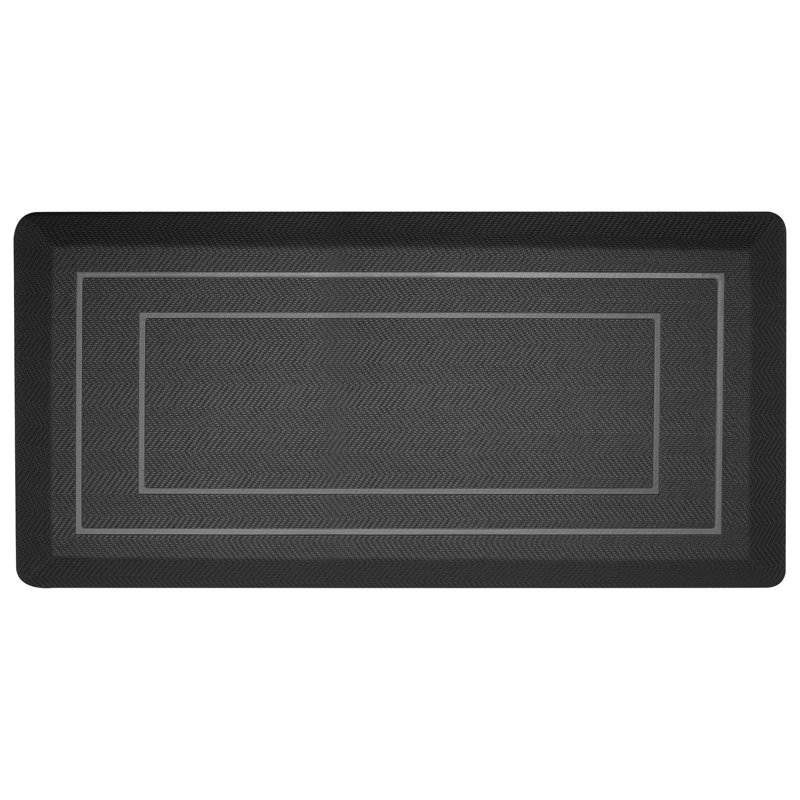 9/10"Extra Thick Anti-Fatigue Non-Slip Waterproof High Density Foam Kitchen Mat, 39"L x 20"W, Black