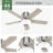 44" Fitzgerald 5 - Blade Low Profile Ceiling Fan With LED Light Kit And Pull Chain-71203001
