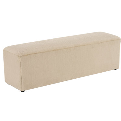 Modern Simple Almond Long , Stable Invisible Feet, Suitable For Primary Living Space Footrest, And Comfortable, Base Daily Use, Adaptable To Home Decor Styles
