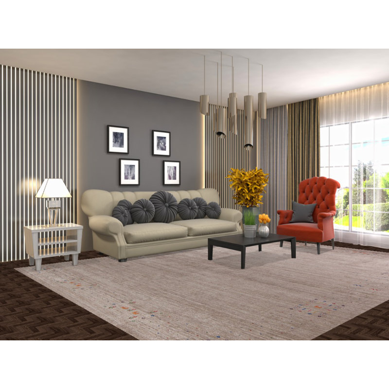 Tapis oriental brun fait à la main Gabbeh