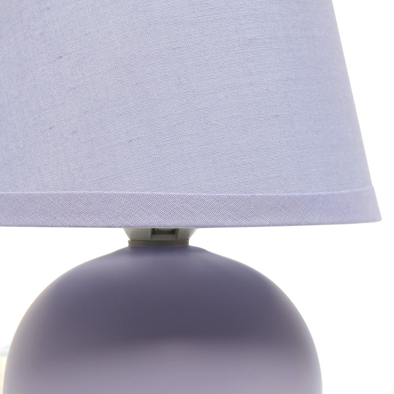 Mini lampe de table en forme de globe en céramique Amishi, Mauve, Oui