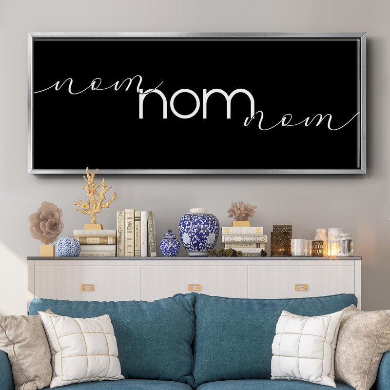 Nom Nom Nom- Framed Canvas, 20" H x 50" W