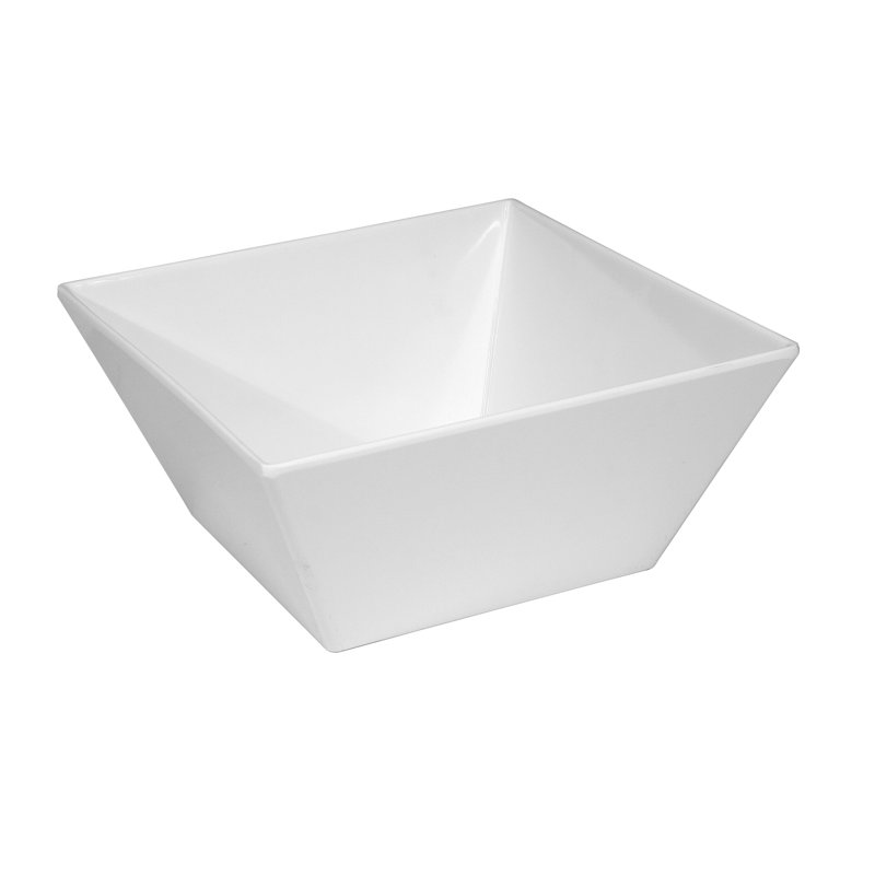Bol carré blanc en mélamine 10 po