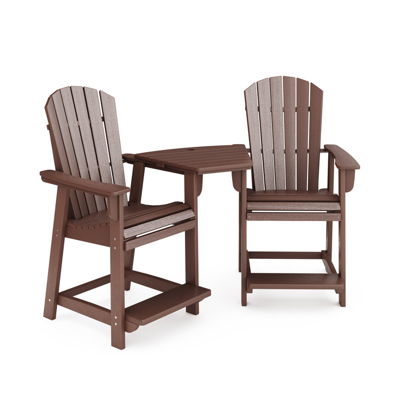 Eberle 2 - Person Patio Dining Set with, Pecan Brown