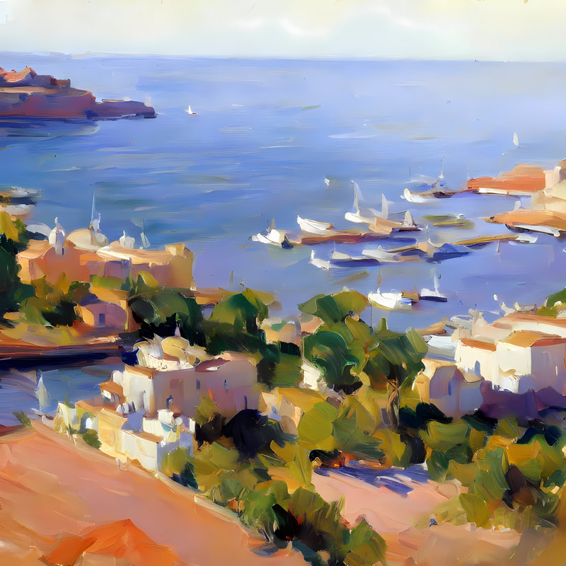 Vista de Majorque, H 36 po x l 36 po