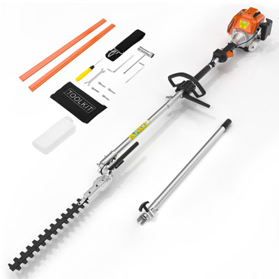 Gas Hedge Trimmer, 2 Cycle 48cc Gas Powered Hedge Trimmer Brush Cutter,Pole Saw with Extension Pole Garden Trimming Tools for Tree Trimming and Branch Cutting