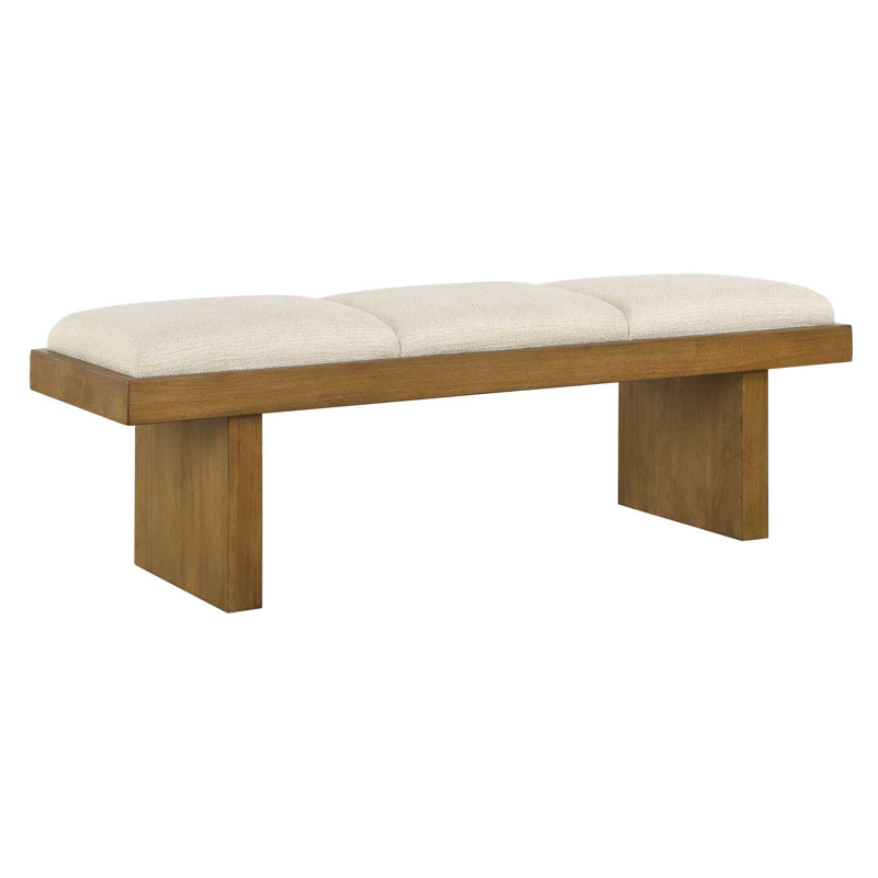 Uttermost Haden White Upholstery Bench