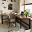 Bureau en bois massif en forme de L brun noyer + noir-333201957-333201952