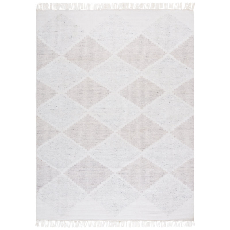 Kilim Hand Woven Recycled P.E.T. Geometric Indoor Rug, Rectangle 8' x 10'