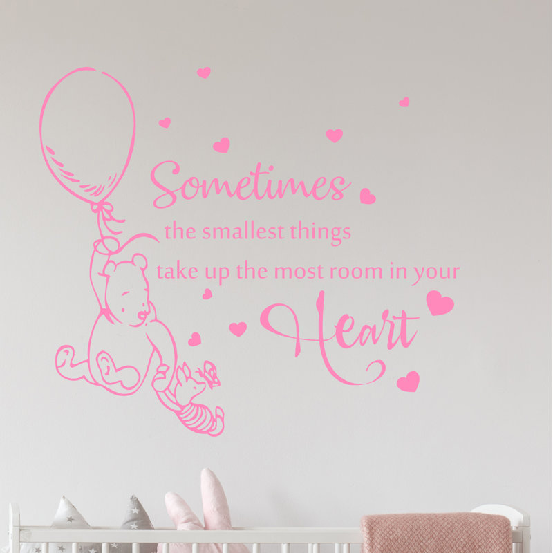 Décalcomanie murale, parfois, les petits objets, Rose tendre