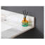 Comptoir de meuble-lavabo en pierre frittée de 31 po avec lavabo encastré rectangulaire - comptoir en marbre blanc de Carrare avec dosseret de 4 po