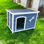Maison pour animaux 39,48 "pliable - Niche extérieure et intérieure en bois massif et installation facile pour les chiens