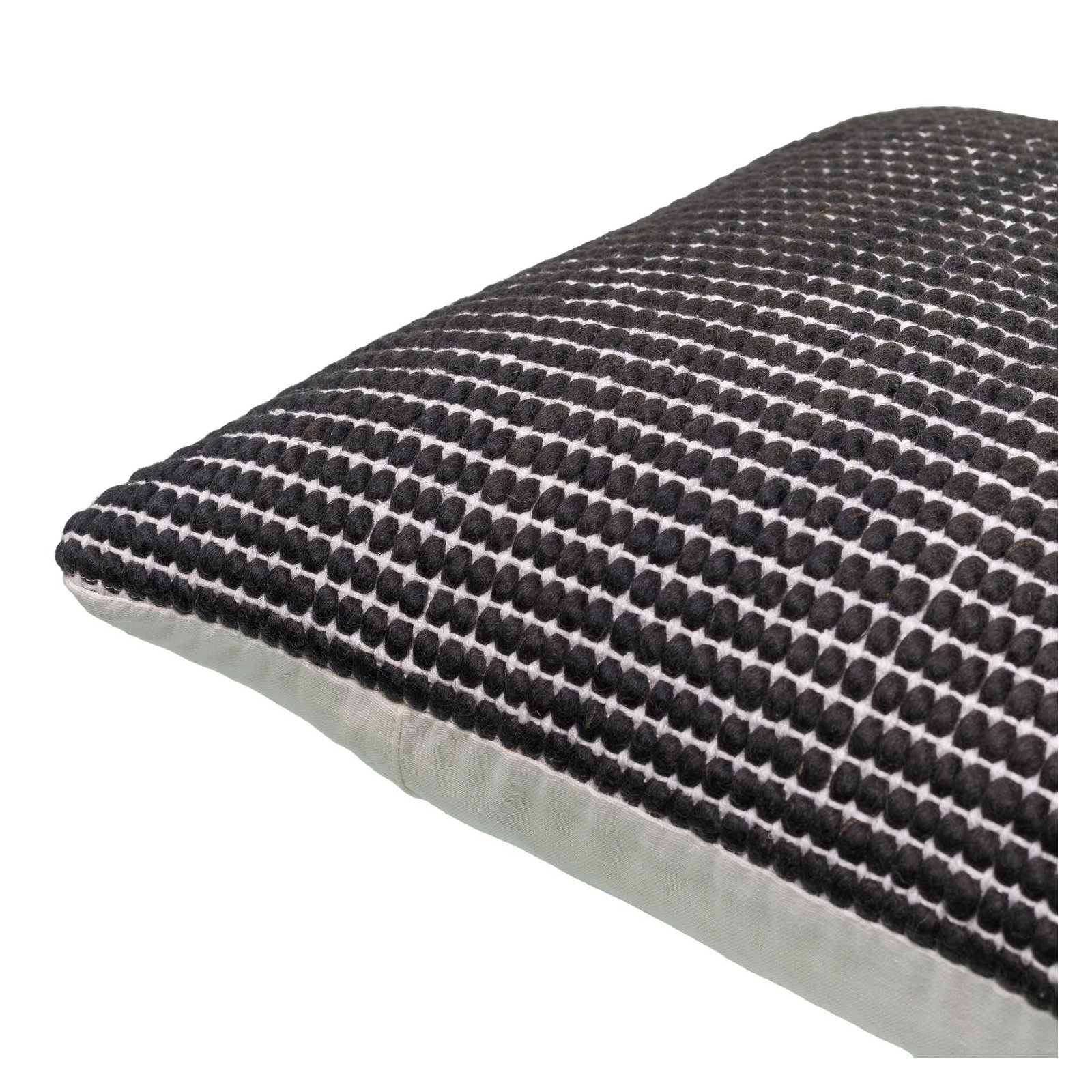 Waverly Wool Throw Pillow, Black, Pillow Cover Only - No Insert, 13" x 20"