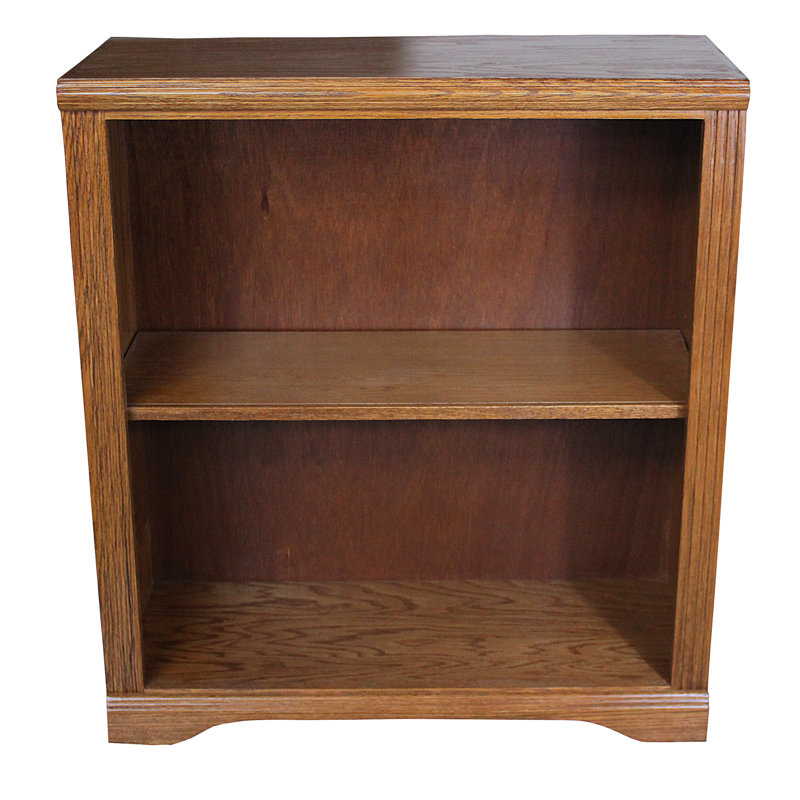 Bibliothèque standard en bois massif H 36 po x l 32 po Melanie, Chêne fumé