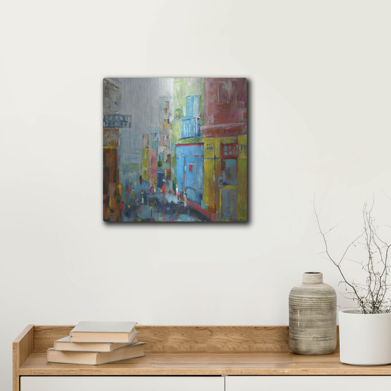 «Procida» par Solveiga, art mural en métal, H 12 po x l 12 po