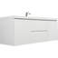 Meuble-lavabo mural peu encombrant avec lavabo de grande qualité et grand espace de rangement
