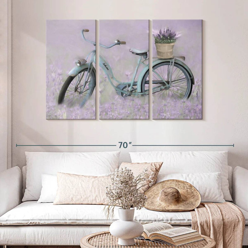 Mehar Bicycle In Lavender, 32" H x 50" W