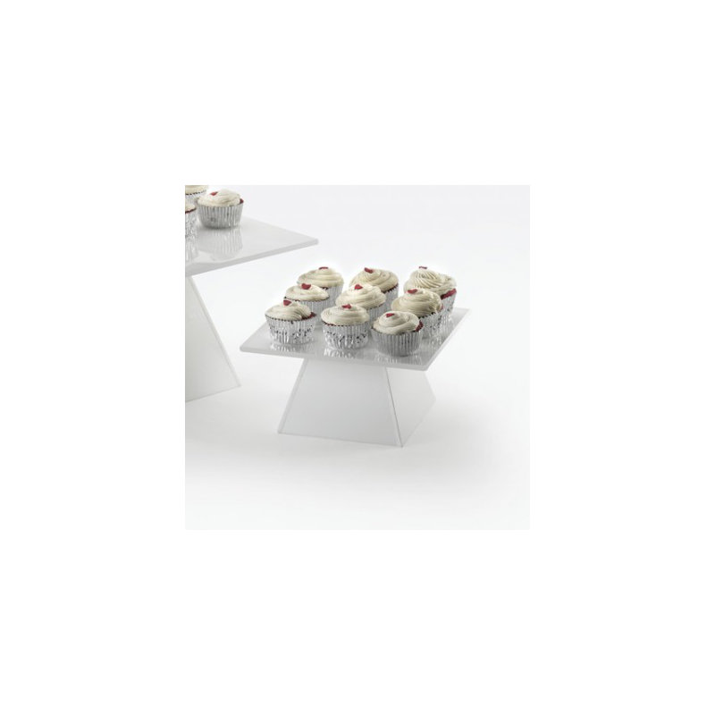 9 1/2" Square White Pedestal Riser