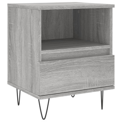 Ebenier 40cm W Manufactured Wood Bedside Table