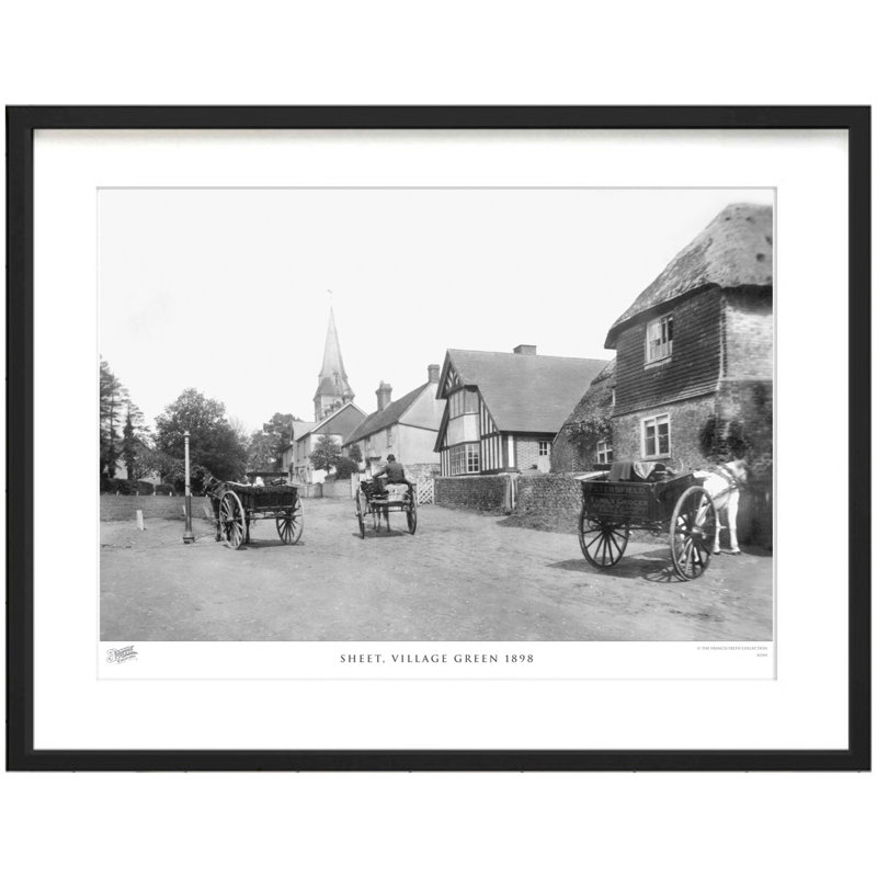 Sheet, Village Green 1898 by Francis Frith - Single Picture Frame Print, 45cm H x 60cm W x 2.3cm D