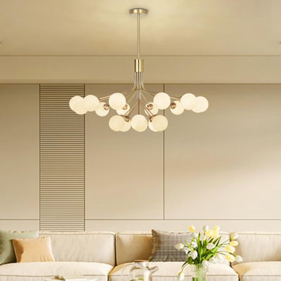 35.4" Glass Ball Sputnik Chandelier with 18-Light