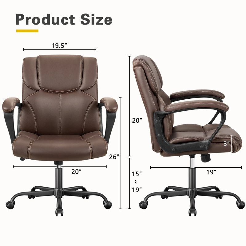 Fauteuil président Rafal, Brun