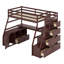 Lit mezzanine avec tiroirs, tablettes et bureau-533207080