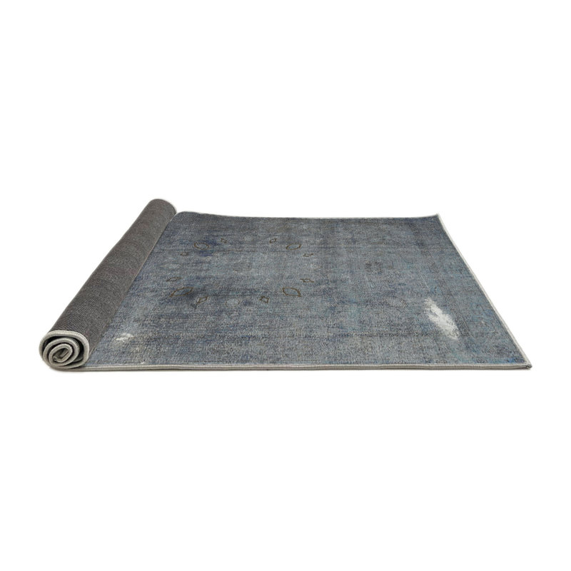 Tapis traditionnel gris / bleu, Carré 5 pi