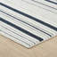 Tapis intérieur rayé crème / bleu 6 pi x 9 pi (5 pi 11 po x 9 pi 0 po) Maris de Tapis Branch-1002029114